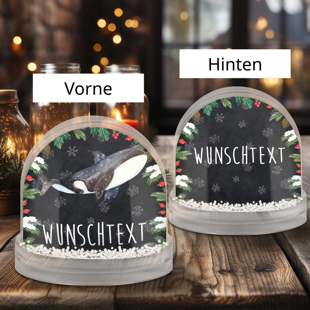 Personalisierte Schneekugel Orca Personalisierte Schneekugel, Personalisierte Schüttelkugel, Personalisierte  Wunderkugel, Meerestiere, Meer, Urlaub, Orca, Orcas, Killerwal, Wal, Möglichkeiten, Büro, Arbeit, Motivation, Selbstliebe, Neustart, Startup