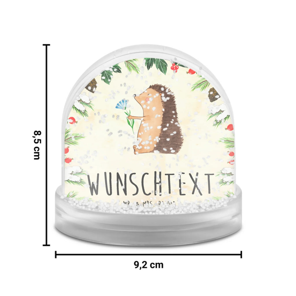 Personalisierte Schneekugel Igel Blumen Personalisierte Schneekugel, Personalisierte Schüttelkugel, Personalisierte  Wunderkugel, Tiermotive, Gute Laune, lustige Sprüche, Tiere, Igel, Gute Besserung, Genesungswünsche, Krankheit, Krankenhaus, krank, Besuch