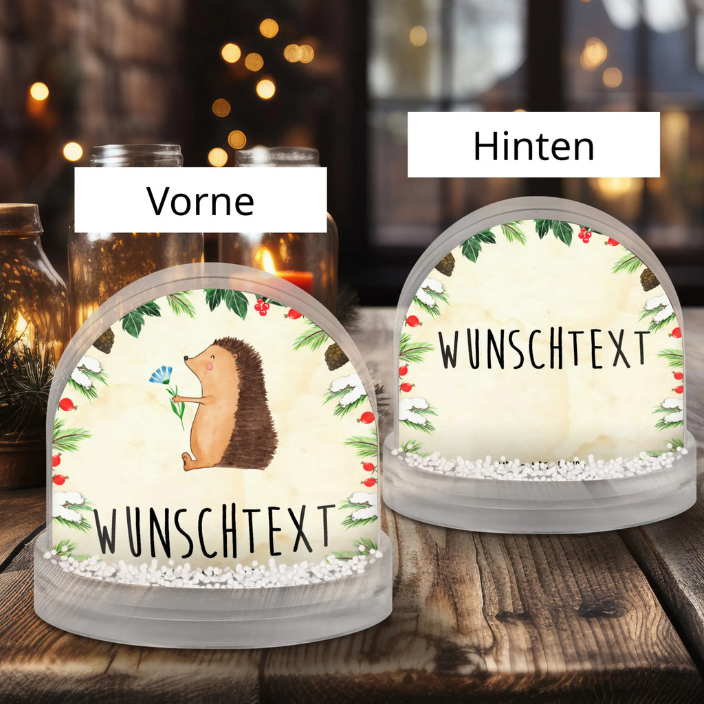 Personalisierte Schneekugel Igel Blumen Personalisierte Schneekugel, Personalisierte Schüttelkugel, Personalisierte  Wunderkugel, Tiermotive, Gute Laune, lustige Sprüche, Tiere, Igel, Gute Besserung, Genesungswünsche, Krankheit, Krankenhaus, krank, Besuch