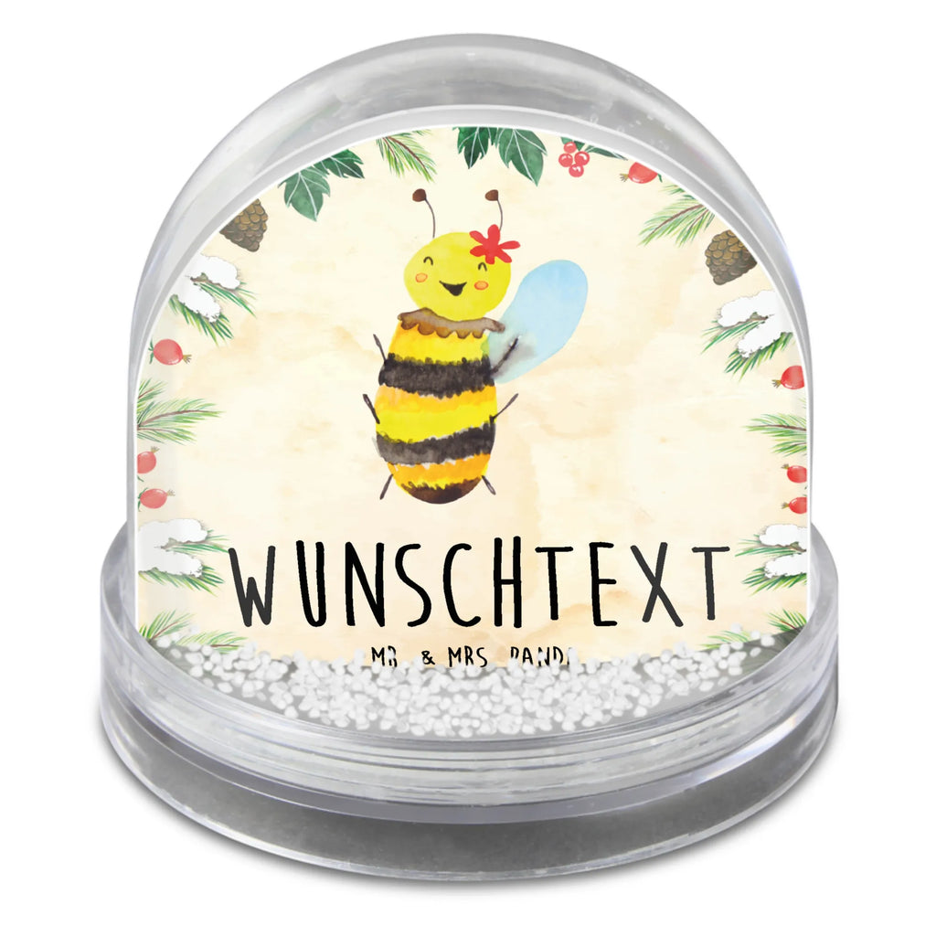 Personalisierte Schneekugel Biene Happy Personalisierte Schneekugel, Personalisierte Schüttelkugel, Personalisierte  Wunderkugel, Biene, Wespe, Hummel