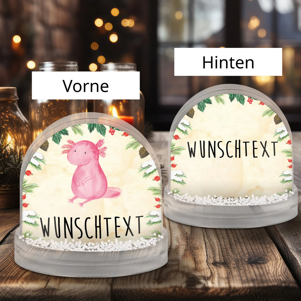 Personalisierte Schneekugel Axolotl null Personalisierte Schneekugel, Personalisierte Schüttelkugel, Personalisierte  Wunderkugel, Axolotl, Molch, Axolot, vergnügt, fröhlich, zufrieden, Lebensstil, Weisheit, Lebensweisheit, Liebe, Freundin