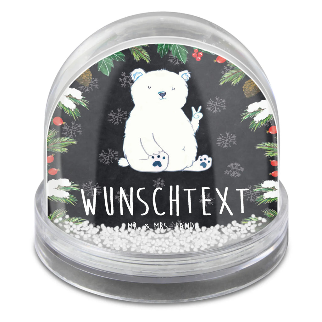 Personalisierte Schneekugel Eisbär Faul Personalisierte Schneekugel, Personalisierte Schüttelkugel, Personalisierte  Wunderkugel, Bär, Teddy, Teddybär, Eisbär, Nordpol, Faul, Entspannen, Relaxen, Büro, Arbeit, Bürojob, Arbeitsplatz, Homeoffice