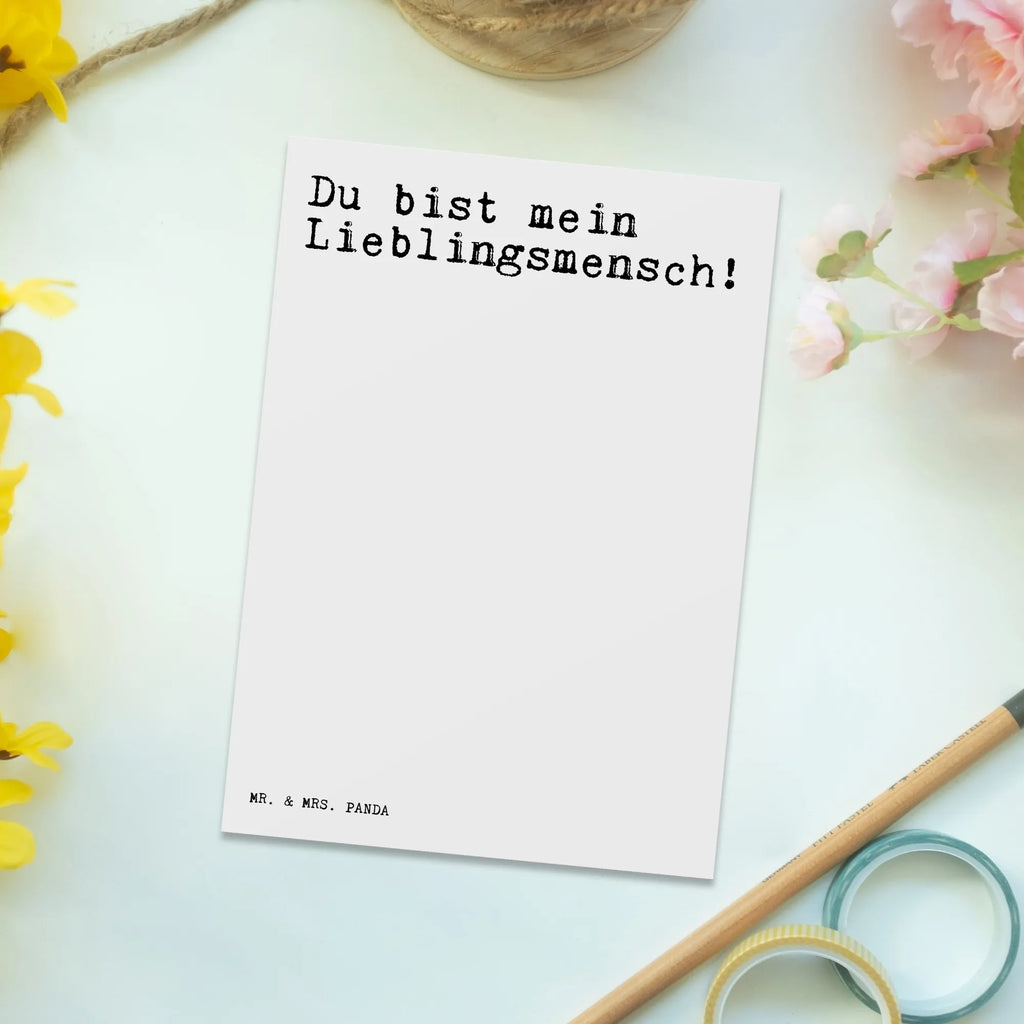 Postkarte Sprüche und Zitate Du bist mein Lieblingsmensch! Postkarte, Karte, Geschenkkarte, Grußkarte, Einladung, Ansichtskarte, Geburtstagskarte, Einladungskarte, Dankeskarte, Ansichtskarten, Einladung Geburtstag, Einladungskarten Geburtstag, Spruch, Sprüche, lustige Sprüche, Weisheiten, Zitate, Spruch Geschenke, Spruch Sprüche Weisheiten Zitate Lustig Weisheit Worte