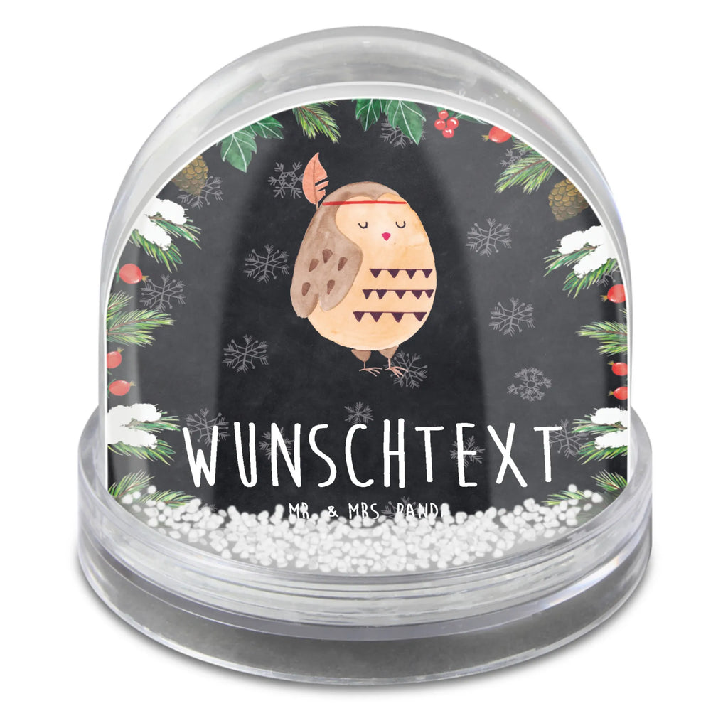 Personalisierte Schneekugel Eule Federschmuck Personalisierte Schneekugel, Personalisierte Schüttelkugel, Personalisierte  Wunderkugel, Eule, Eule Deko, Owl, Das Leben ist ein Abenteuer, Reisespruch, Federschmuck, Dekoration