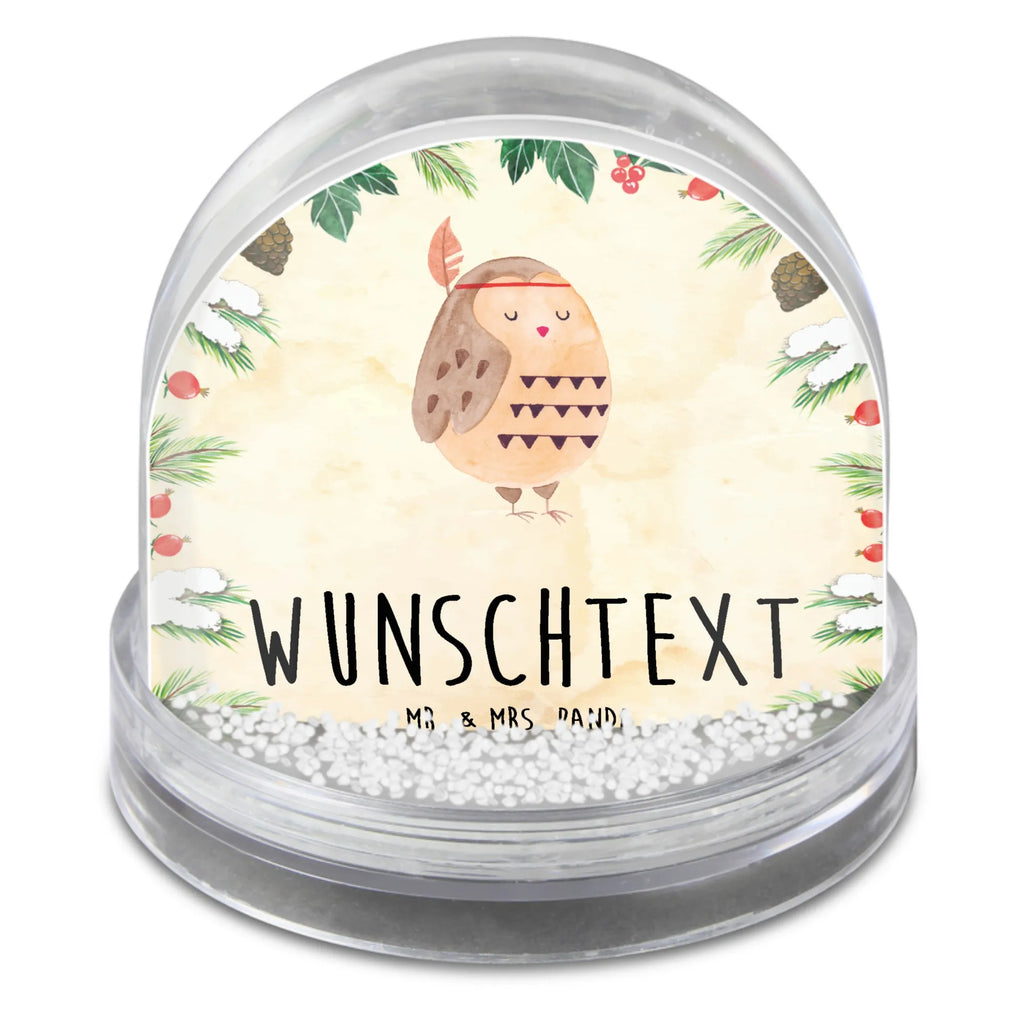 Personalisierte Schneekugel Eule Federschmuck Personalisierte Schneekugel, Personalisierte Schüttelkugel, Personalisierte  Wunderkugel, Eule, Eule Deko, Owl, Das Leben ist ein Abenteuer, Reisespruch, Federschmuck, Dekoration