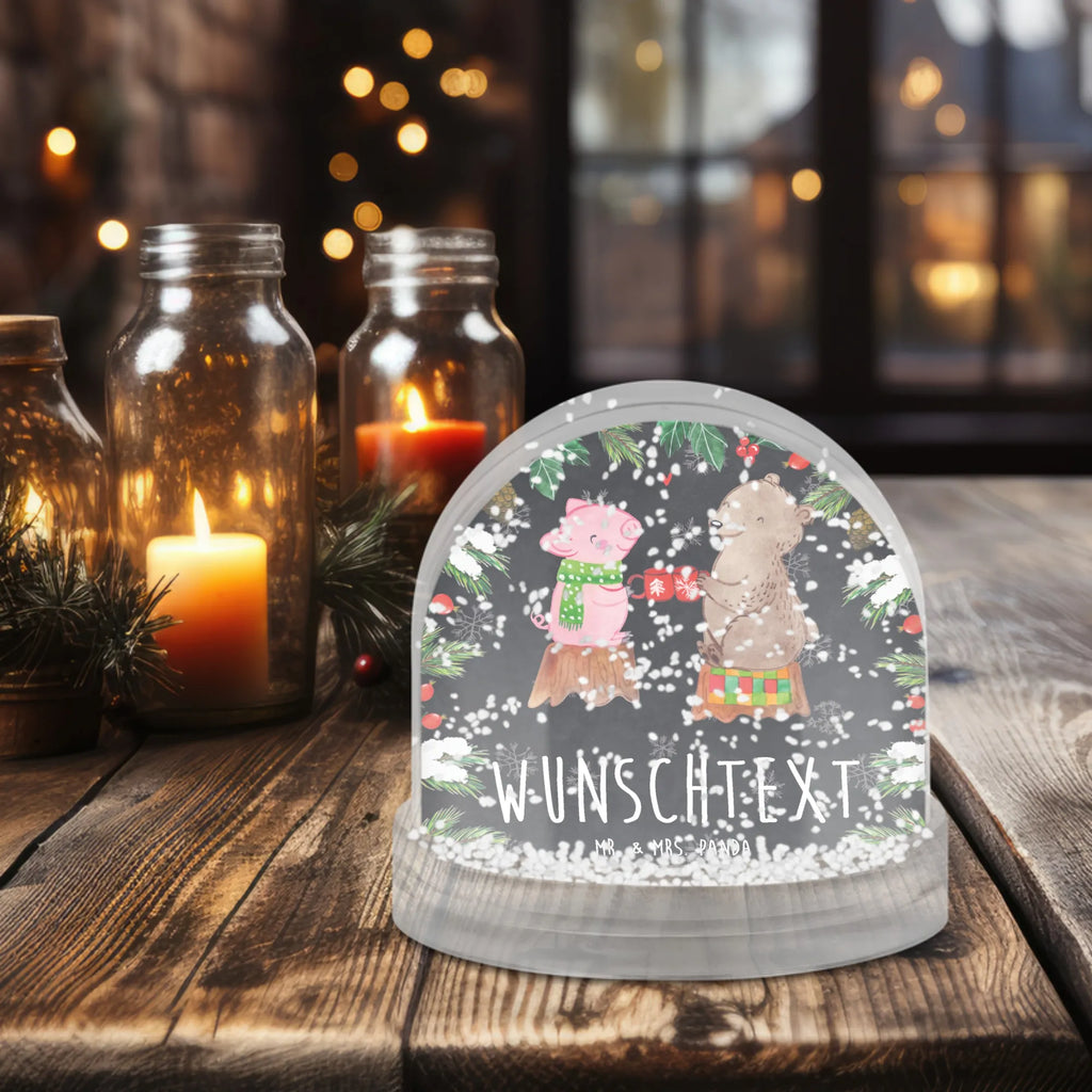 Personalisierte Schneekugel Glühschwein Sause Personalisierte Schneekugel, Personalisierte Schüttelkugel, Personalisierte  Wunderkugel, Winter, Weihnachten, Weihnachtsdeko, Nikolaus, Advent, Heiligabend, Wintermotiv, Prost, Alles Gute, Weihnachtszeit, Schwein, Bär