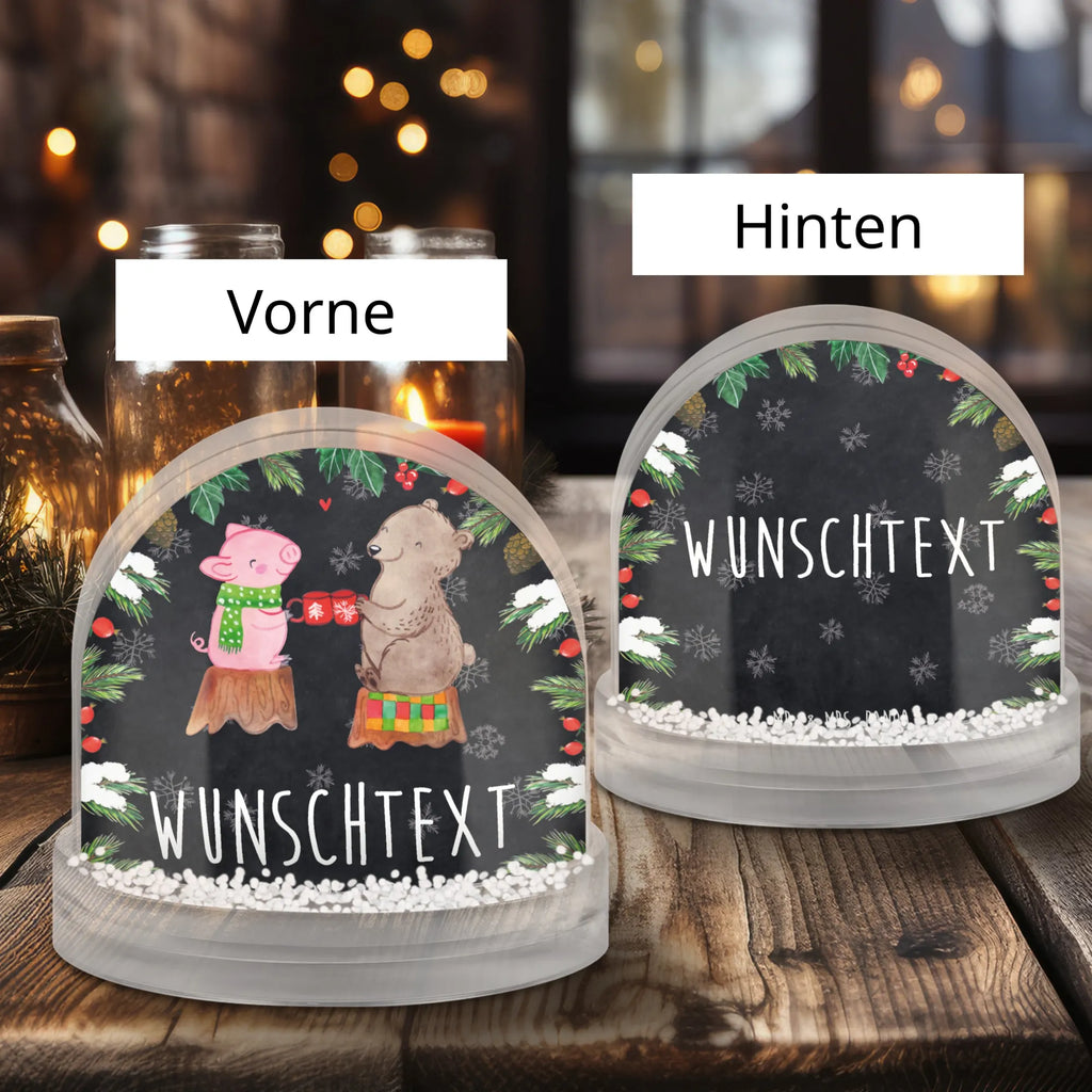 Personalisierte Schneekugel Glühschwein Sause Personalisierte Schneekugel, Personalisierte Schüttelkugel, Personalisierte  Wunderkugel, Winter, Weihnachten, Weihnachtsdeko, Nikolaus, Advent, Heiligabend, Wintermotiv, Prost, Alles Gute, Weihnachtszeit, Schwein, Bär