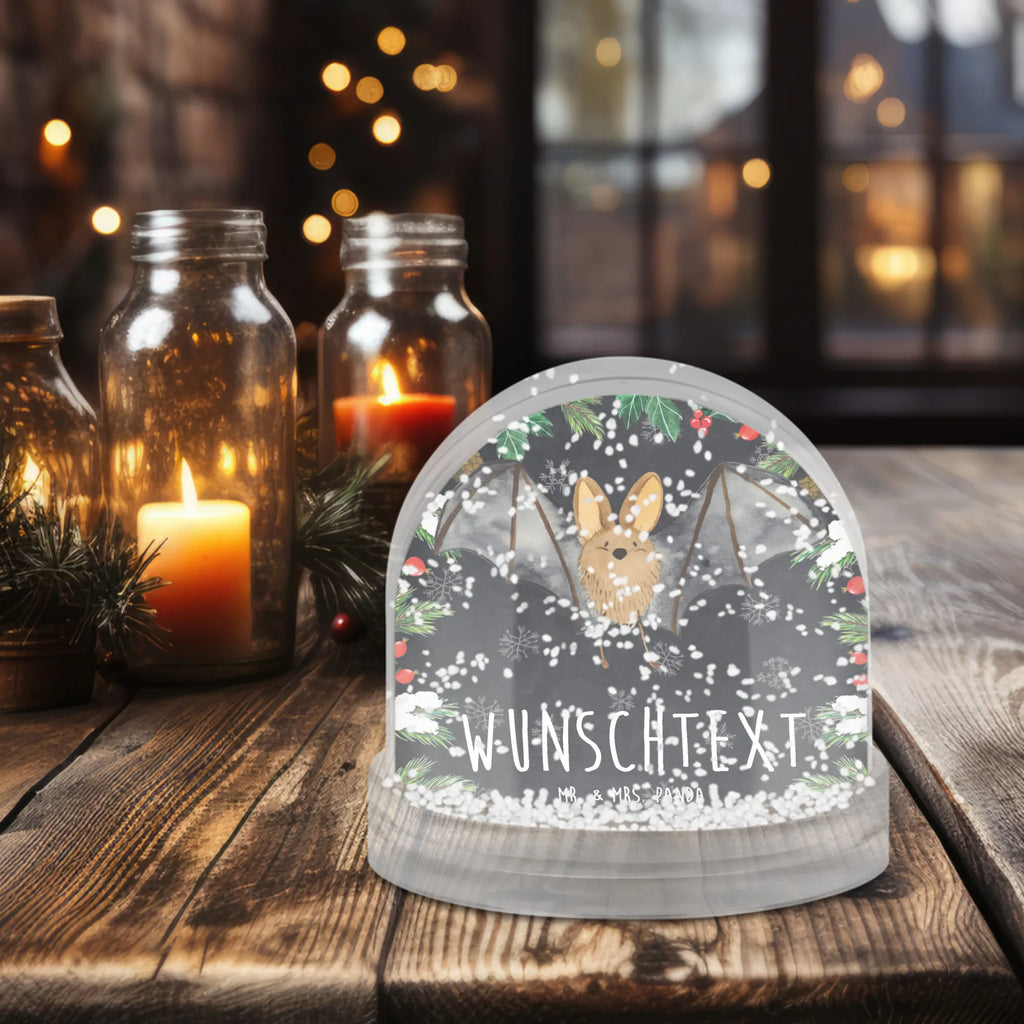 Personalisierte Schneekugel Fledermaus Flügel Personalisierte Schneekugel, Personalisierte Schüttelkugel, Personalisierte  Wunderkugel, Tiermotive, Gute Laune, lustige Sprüche, Tiere