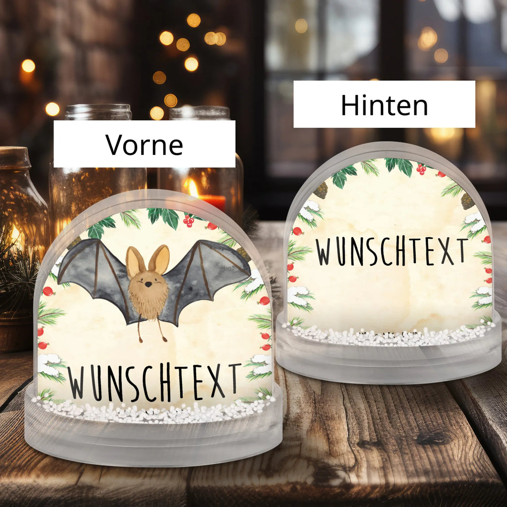 Personalisierte Schneekugel Fledermaus Flügel Personalisierte Schneekugel, Personalisierte Schüttelkugel, Personalisierte  Wunderkugel, Tiermotive, Gute Laune, lustige Sprüche, Tiere