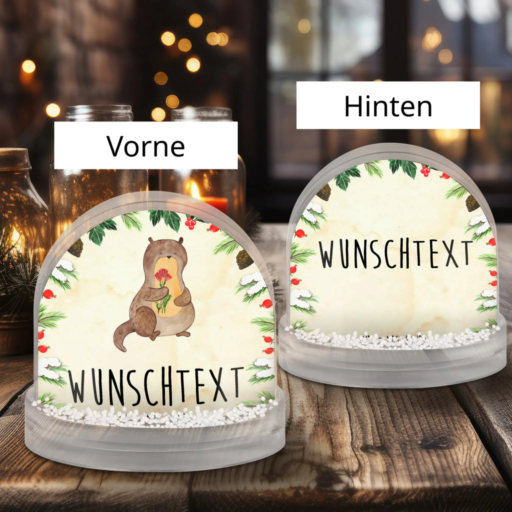 Personalisierte Schneekugel Otter Blumenstrauß Personalisierte Schneekugel, Personalisierte Schüttelkugel, Personalisierte  Wunderkugel, Otter, Fischotter, Seeotter, Otter Seeotter See Otter