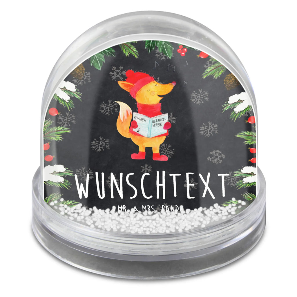 Personalisierte Schneekugel Fuchs Sänger Personalisierte Schneekugel, Personalisierte Schüttelkugel, Personalisierte  Wunderkugel, Winter, Weihnachten, Weihnachtsdeko, Nikolaus, Advent, Heiligabend, Wintermotiv, Fuchs, Füchse, Sänger, Geschenk Sänger, Singen, Weihnachtslieder