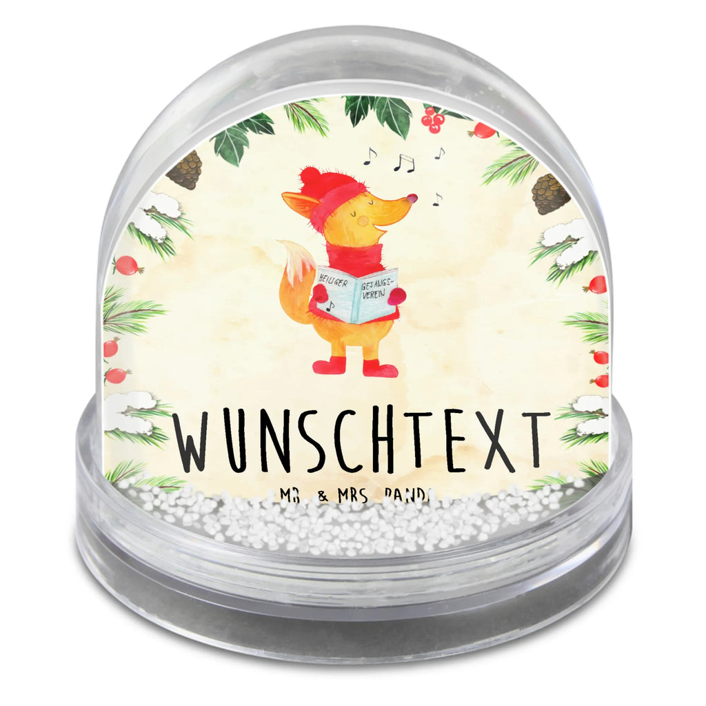 Personalisierte Schneekugel Fuchs Sänger Personalisierte Schneekugel, Personalisierte Schüttelkugel, Personalisierte  Wunderkugel, Winter, Weihnachten, Weihnachtsdeko, Nikolaus, Advent, Heiligabend, Wintermotiv, Fuchs, Füchse, Sänger, Geschenk Sänger, Singen, Weihnachtslieder