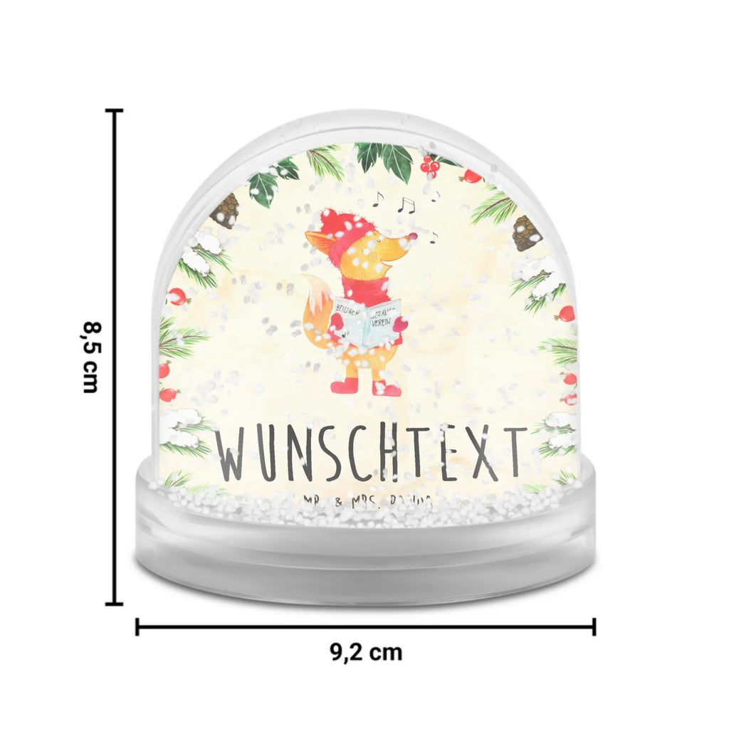 Personalisierte Schneekugel Fuchs Sänger Personalisierte Schneekugel, Personalisierte Schüttelkugel, Personalisierte  Wunderkugel, Winter, Weihnachten, Weihnachtsdeko, Nikolaus, Advent, Heiligabend, Wintermotiv, Fuchs, Füchse, Sänger, Geschenk Sänger, Singen, Weihnachtslieder