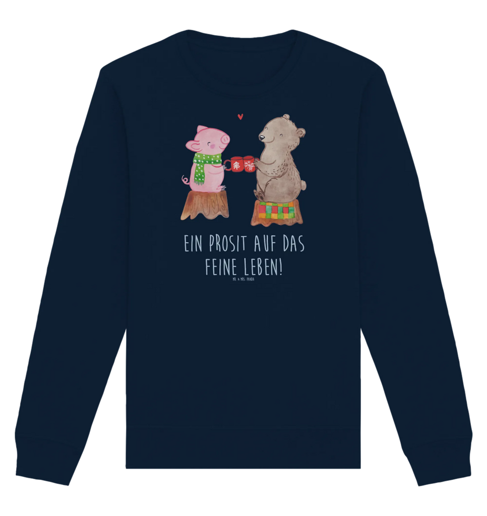 Organic Pullover Glühschwein Sause Pullover, Pullover Männer, Pullover Frauen, Sweatshirt, Sweatshirt Männer, Sweatshirt Frauen, Unisex, Winter, Weihnachten, Weihnachtsdeko, Nikolaus, Advent, Heiligabend, Wintermotiv, Prost, Alles Gute, Weihnachtszeit, Schwein, Bär