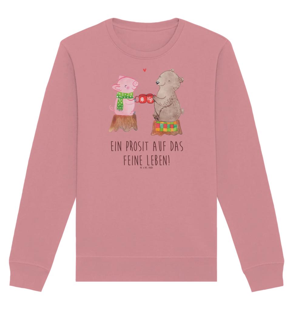 Organic Pullover Glühschwein Sause Pullover, Pullover Männer, Pullover Frauen, Sweatshirt, Sweatshirt Männer, Sweatshirt Frauen, Unisex, Winter, Weihnachten, Weihnachtsdeko, Nikolaus, Advent, Heiligabend, Wintermotiv, Prost, Alles Gute, Weihnachtszeit, Schwein, Bär