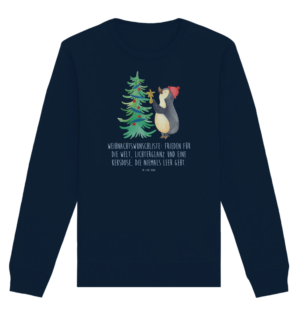 Organic Pullover Pinguin Weihnachtsbaum Pullover, Pullover Männer, Pullover Frauen, Sweatshirt, Sweatshirt Männer, Sweatshirt Frauen, Unisex, Winter, Weihnachten, Weihnachtsdeko, Nikolaus, Advent, Heiligabend, Wintermotiv, Pinguin