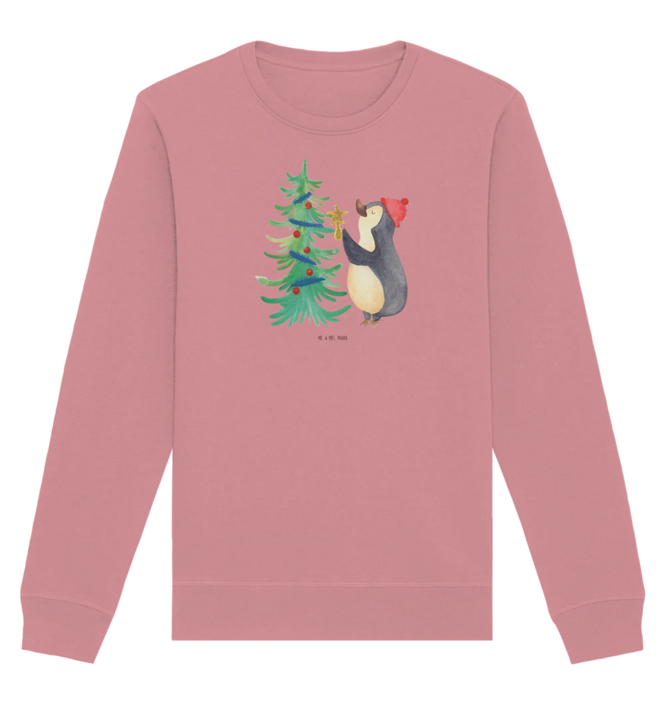 Organic Pullover Pinguin Weihnachtsbaum Pullover, Pullover Männer, Pullover Frauen, Sweatshirt, Sweatshirt Männer, Sweatshirt Frauen, Unisex, Winter, Weihnachten, Weihnachtsdeko, Nikolaus, Advent, Heiligabend, Wintermotiv, Pinguin