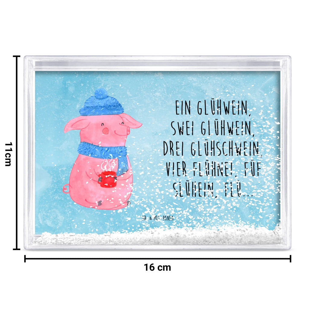 Schüttelrahmen Schweinchen Glühwein Winter, Weihnachten, Weihnachtsdeko, Nikolaus, Advent, Heiligabend, Wintermotiv, Glühwein, Betrunken, Weihnachtsmarkt, Spruch