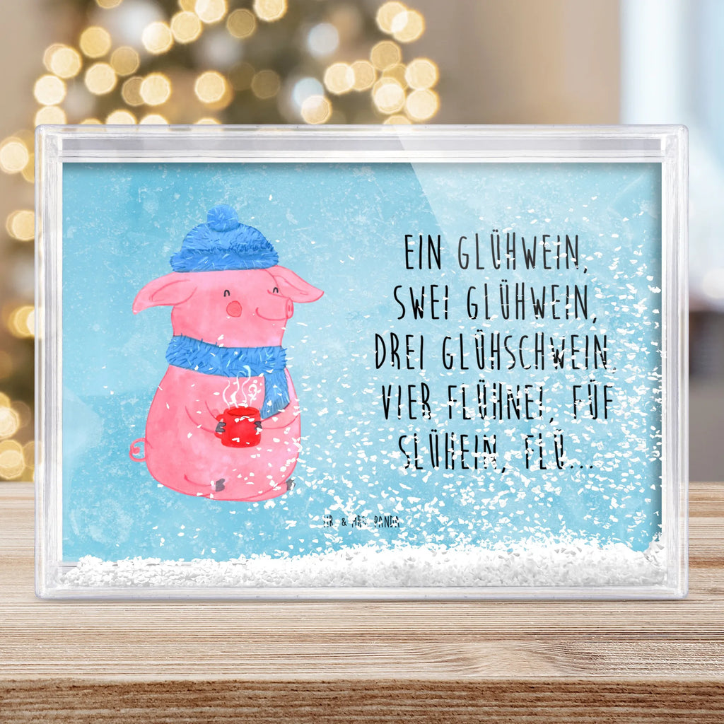 Schüttelrahmen Schweinchen Glühwein Winter, Weihnachten, Weihnachtsdeko, Nikolaus, Advent, Heiligabend, Wintermotiv, Glühwein, Betrunken, Weihnachtsmarkt, Spruch