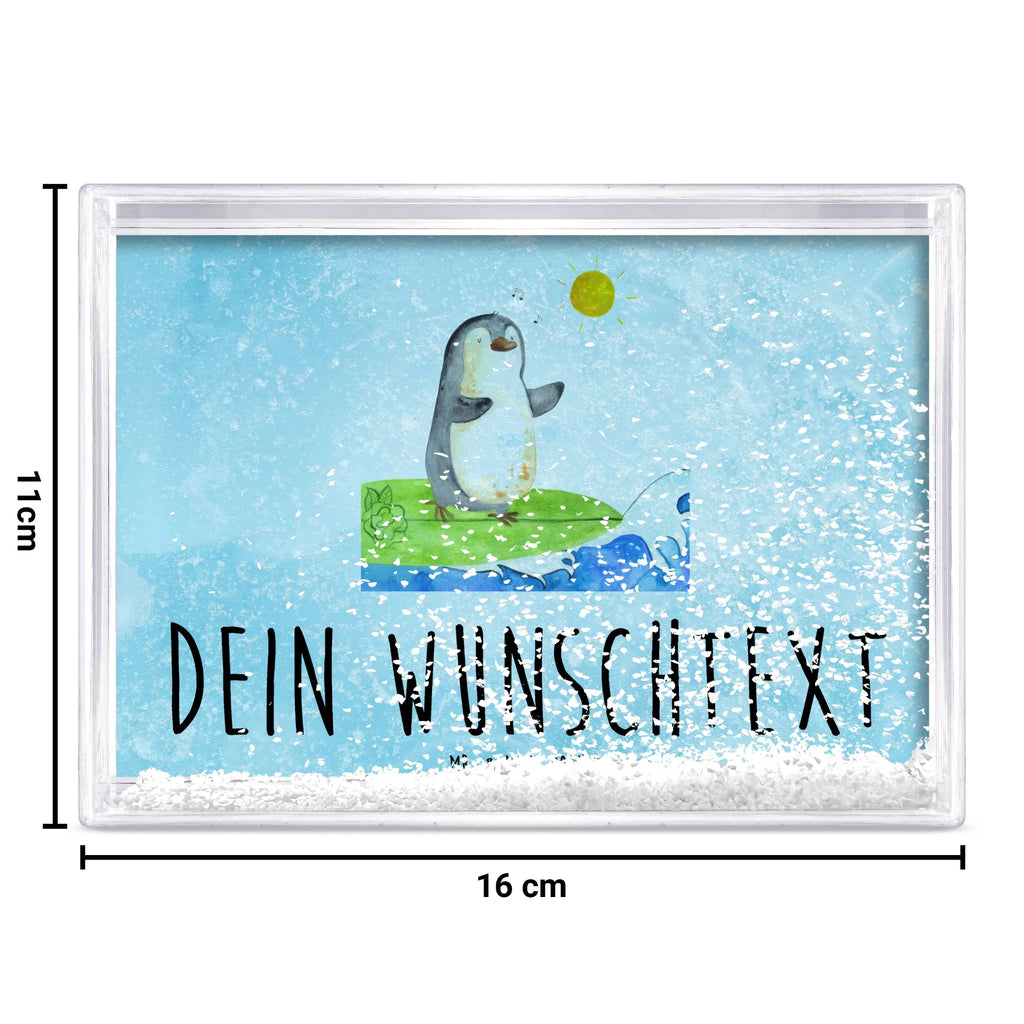 Personalisierter Schüttelrahmen Pinguin Surfer Pinguin, Pinguine, surfen, Surfer, Hawaii, Urlaub, Wellen, Wellen reiten, Portugal