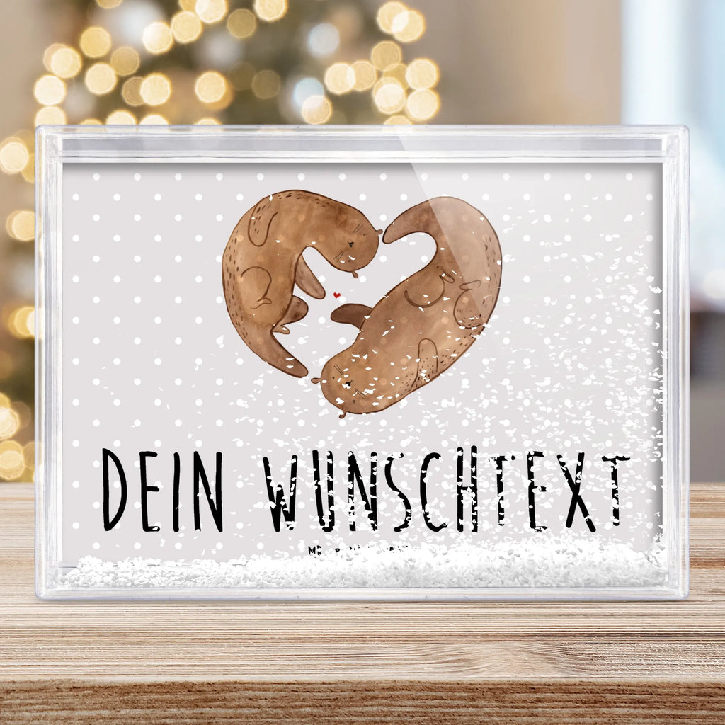 Personalisierter Schüttelrahmen Otter Herz Otter, Fischotter, Seeotter, Liebe, Herz, Liebesbeweis, Liebesgeschenk, Bessere Hälfte, Love you, Jahrestag, Hochzeitstag, Verlobung, gemeinsames Leben