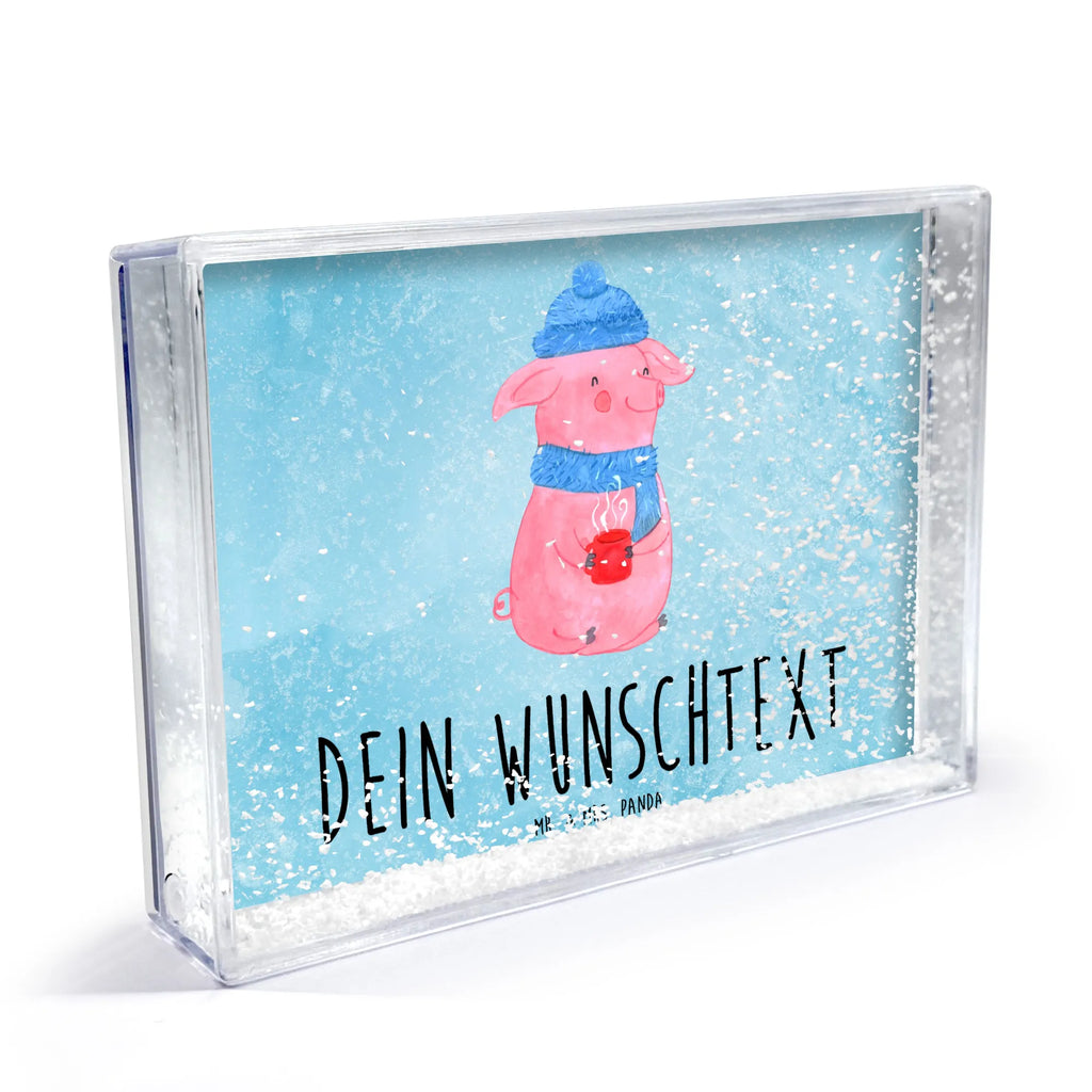 Personalisierter Schüttelrahmen Schwein Glühwein Winter, Weihnachten, Weihnachtsdeko, Nikolaus, Advent, Heiligabend, Wintermotiv, Glühschwein, Glühwein, Weihnachtsmarkt, Punsch