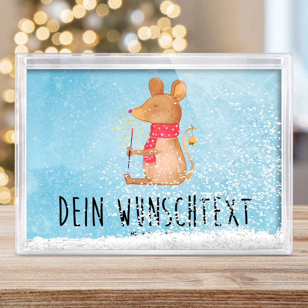 Personalisierter Schüttelrahmen Maus Weihnachten Winter, Weihnachten, Weihnachtsdeko, Nikolaus, Advent, Heiligabend, Wintermotiv, Frohe Weihnachten, Weihnachtsgruß, Weihnachtsmotiv, Maus, Mäuschen, Weihnachtswunder