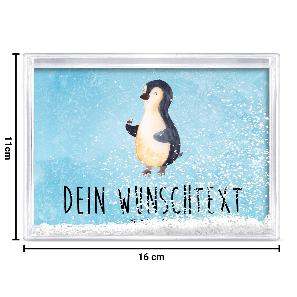 Personalisierter Schüttelrahmen Pinguin Marienkäfer Pinguin, Pinguine, Marienkäfer, Liebe, Wunder, Glück, Freude, Lebensfreude