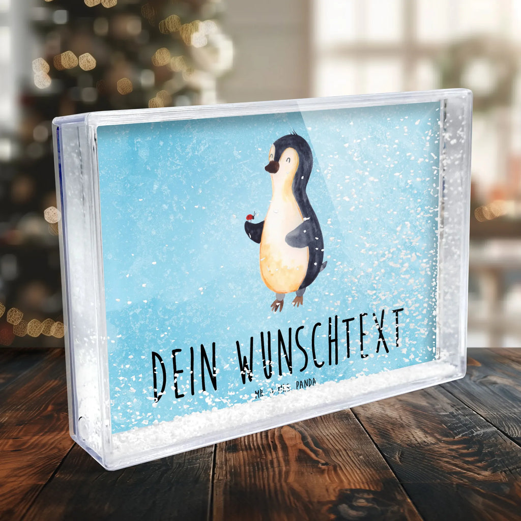 Personalisierter Schüttelrahmen Pinguin Marienkäfer Pinguin, Pinguine, Marienkäfer, Liebe, Wunder, Glück, Freude, Lebensfreude