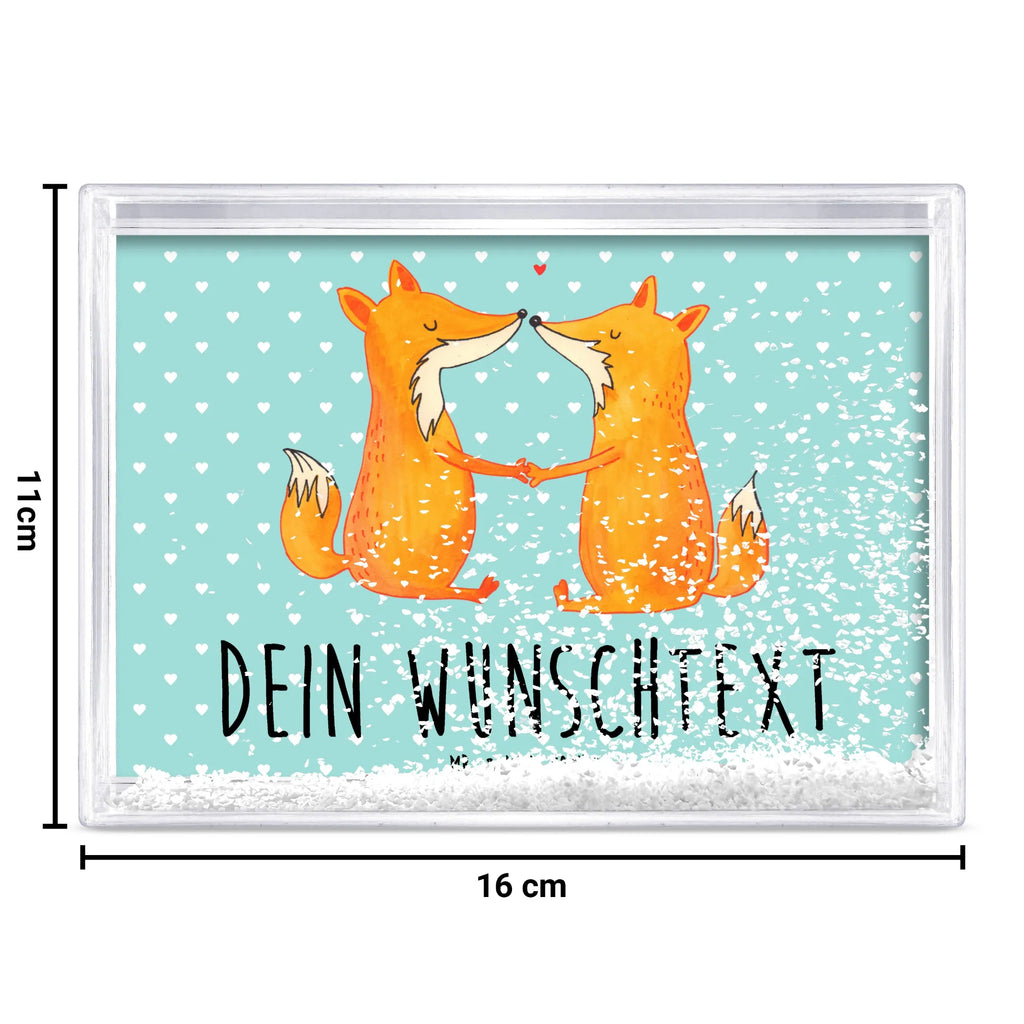 Personalisierter Schüttelrahmen Füchse Liebe Fuchs, Füchse, Fox, Liebe, Liebespaar, Paar, Partner, Freundin, Freund, Ehe, Verlobte, Ehemann, Ehefrau, Liebesbeweis