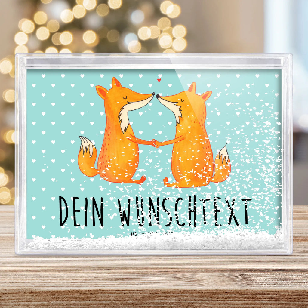 Personalisierter Schüttelrahmen Füchse Liebe Fuchs, Füchse, Fox, Liebe, Liebespaar, Paar, Partner, Freundin, Freund, Ehe, Verlobte, Ehemann, Ehefrau, Liebesbeweis