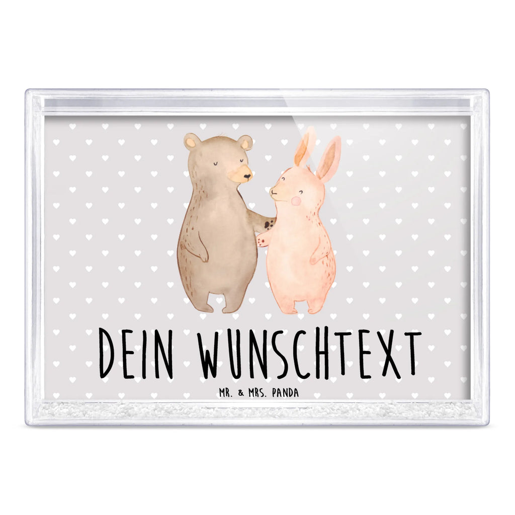 Personalisierter Schüttelrahmen Bär und Hase Umarmen Liebe, Partner, Freund, Freundin, Ehemann, Ehefrau, Heiraten, Verlobung, Heiratsantrag, Liebesgeschenk, Jahrestag, Hocheitstag, Freunde, bester Freund, Hase, Bär, Bärchen, best friends