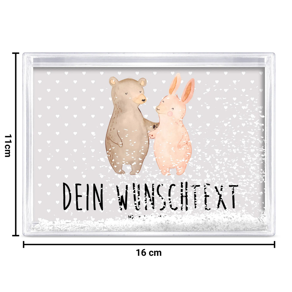 Personalisierter Schüttelrahmen Bär und Hase Umarmen Liebe, Partner, Freund, Freundin, Ehemann, Ehefrau, Heiraten, Verlobung, Heiratsantrag, Liebesgeschenk, Jahrestag, Hocheitstag, Freunde, bester Freund, Hase, Bär, Bärchen, best friends