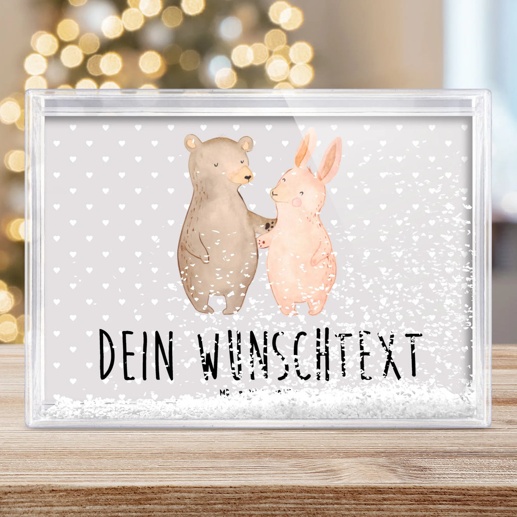 Personalisierter Schüttelrahmen Bär und Hase Umarmen Liebe, Partner, Freund, Freundin, Ehemann, Ehefrau, Heiraten, Verlobung, Heiratsantrag, Liebesgeschenk, Jahrestag, Hocheitstag, Freunde, bester Freund, Hase, Bär, Bärchen, best friends