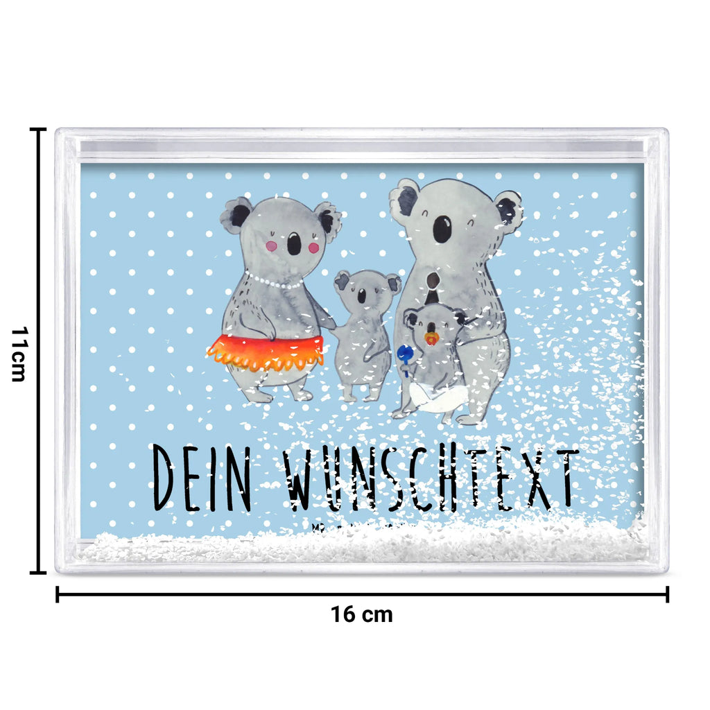 Personalisierter Schüttelrahmen Koala Familie Familie, Vatertag, Muttertag, Bruder, Schwester, Mama, Papa, Oma, Opa, Koala, Koalas, Family, Kinder, Geschwister, Familienleben