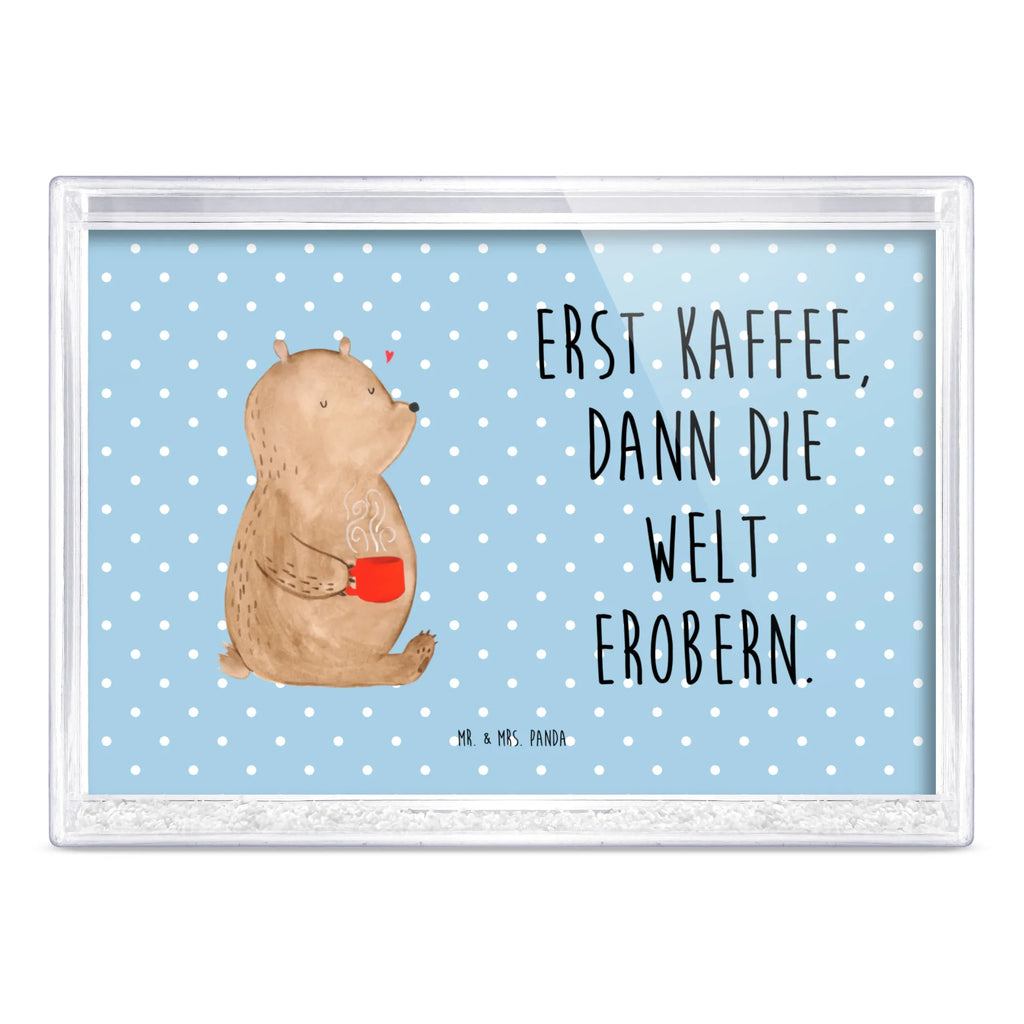 Schüttelrahmen Bär Kaffee Bär, Teddy, Teddybär, Kaffee, Coffee, Bären, guten Morgen, Morgenroutine, Welt erobern, Welt retten, Motivation