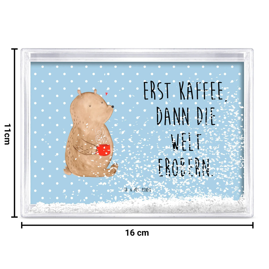 Schüttelrahmen Bär Kaffee Bär, Teddy, Teddybär, Kaffee, Coffee, Bären, guten Morgen, Morgenroutine, Welt erobern, Welt retten, Motivation