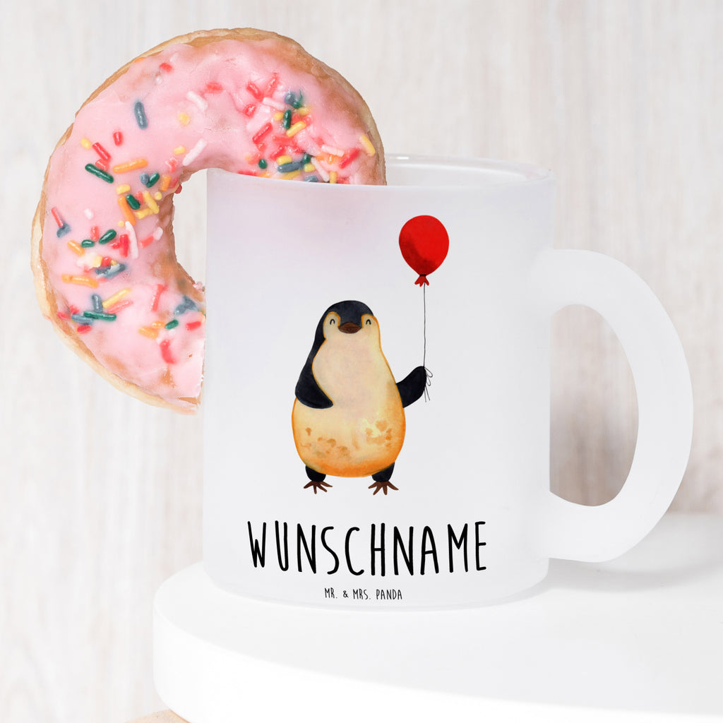 Personalisierte Teetasse Pinguin Luftballon Personalisierte Teetasse, Personalisiertes Teeglas, Personalisierter Teebecher, Personalisierte Glas Teetasse, Personalisierte Teetasse aus Glas, Teetasse mit Namen, Teeglas mit Namen, Teebecher mit Namen, Glas Teetasse mit Namen, Teetasse aus Glas mit Namen, Teetasse Wunschname, Teetasse selbst gestalten., Pinguin, Pinguine, Luftballon, Tagträume, Lebenslust, Geschenk Freundin, Geschenkidee, beste Freundin, Motivation, Neustart, neues Leben, Liebe, Glück