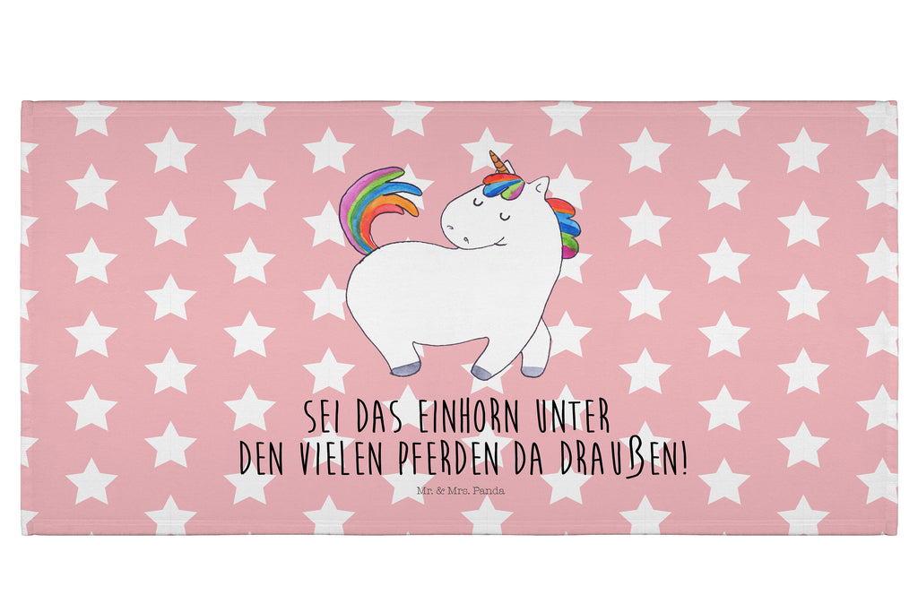 Handtuch Einhorn stolzierend Gästetuch, Reisehandtuch, Sport Handtuch, Frottier, Kinder Handtuch, Einhorn, Einhörner, Einhorn Deko, Pegasus, Unicorn, stolz, anders, bunt, Pferd, Reiter, Reiten, Freundin, Geschenk