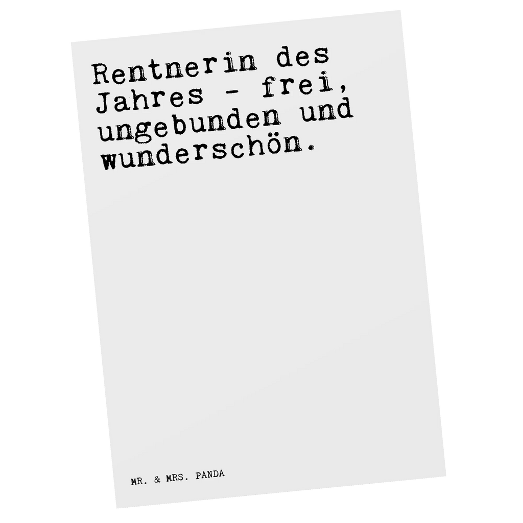 Postkarte Sprüche und Zitate Rentnerin des Jahres - frei, ungebunden und wunderschön. Postkarte, Karte, Geschenkkarte, Grußkarte, Einladung, Ansichtskarte, Geburtstagskarte, Einladungskarte, Dankeskarte, Ansichtskarten, Einladung Geburtstag, Einladungskarten Geburtstag, Spruch, Sprüche, lustige Sprüche, Weisheiten, Zitate, Spruch Geschenke, Spruch Sprüche Weisheiten Zitate Lustig Weisheit Worte