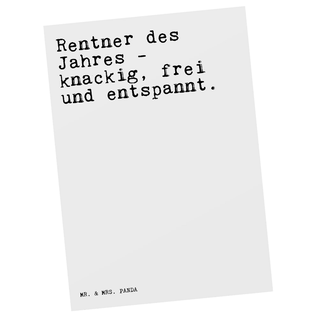 Postkarte Sprüche und Zitate Rentner des Jahres - knackig, frei und entspannt. Postkarte, Karte, Geschenkkarte, Grußkarte, Einladung, Ansichtskarte, Geburtstagskarte, Einladungskarte, Dankeskarte, Ansichtskarten, Einladung Geburtstag, Einladungskarten Geburtstag, Spruch, Sprüche, lustige Sprüche, Weisheiten, Zitate, Spruch Geschenke, Spruch Sprüche Weisheiten Zitate Lustig Weisheit Worte