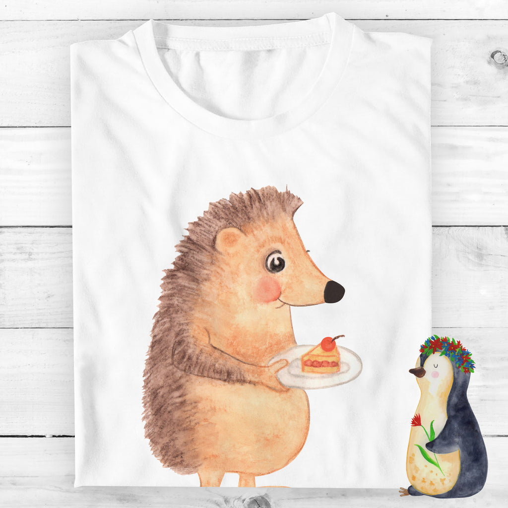 Personalisiertes T-Shirt Igel mit Kuchenstück T-Shirt Personalisiert, T-Shirt mit Namen, T-Shirt mit Aufruck, Männer, Frauen, Wunschtext, Bedrucken, Tiermotive, Gute Laune, lustige Sprüche, Tiere, Igel, Essen Spruch, Kuchen, Backen Geschenk, Kuchen backen, Einladung Party, Geburtstagskuchen, Torte