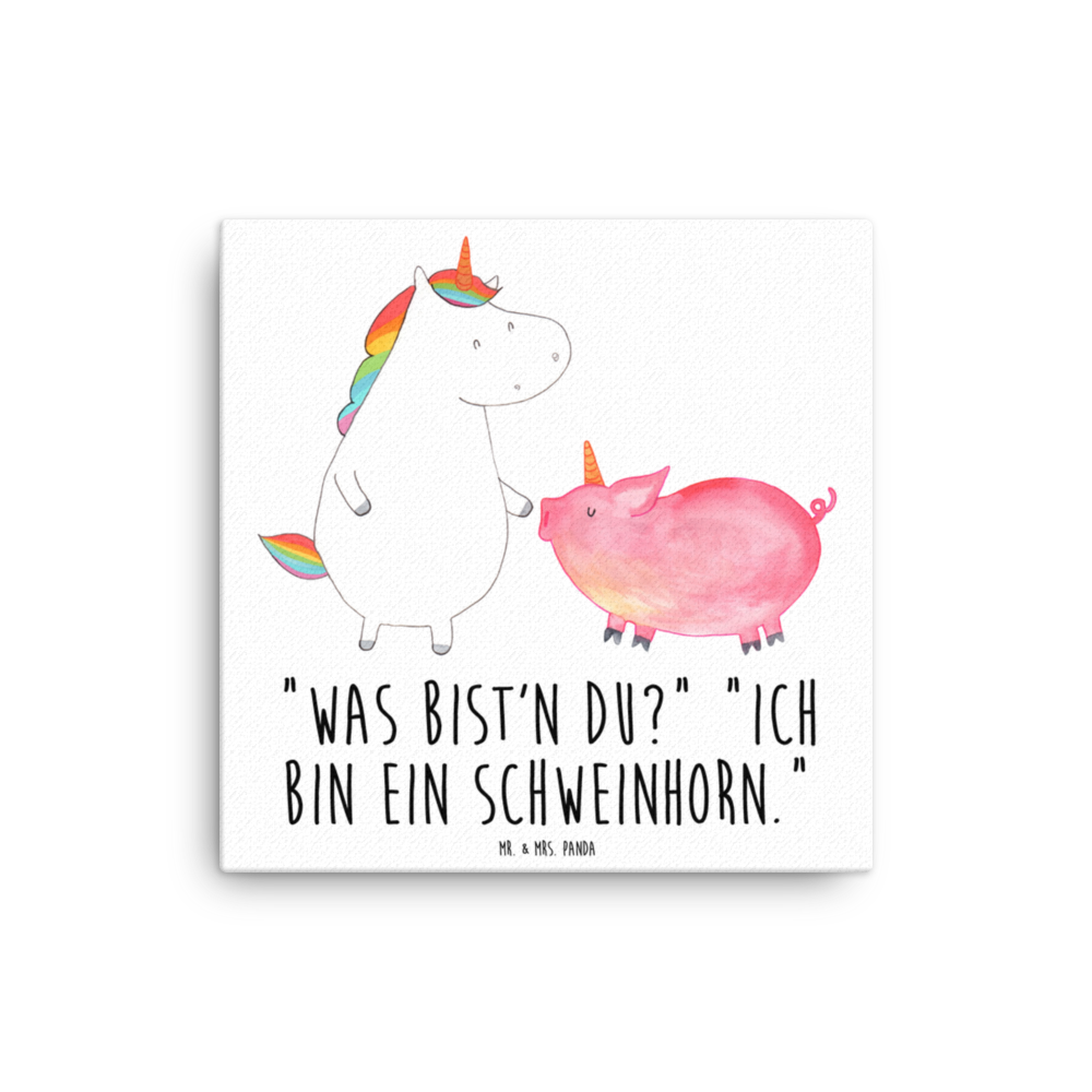 Leinwand Bild Einhorn + Schweinhorn Leinwand, Bild, Kunstdruck, Wanddeko, Dekoration, Einhorn, Einhörner, Einhorn Deko, Pegasus, Unicorn, Freundschaft, Schweinhorn, Schwein, Freundin, Schweinchen