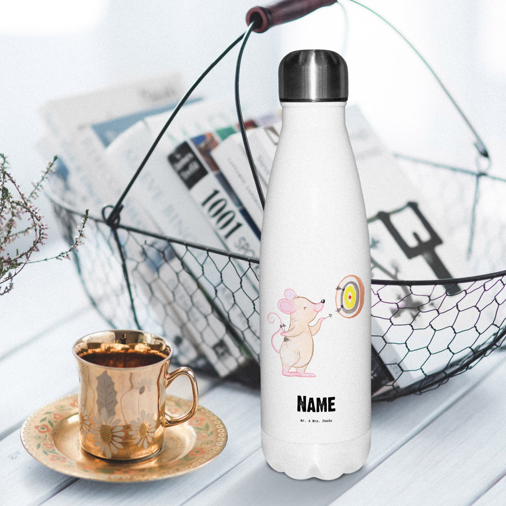 Personalisierte Thermosflasche Maus Dart spielen Tage Personalisierte Isolierflasche, Personalisierte Thermoflasche, Personalisierte Trinkflasche, Trinkflasche Mit Namen, Wunschname, Bedrucken, Namensflasche, Geschenk, Sport, Sportart, Hobby, Schenken, Danke, Dankeschön, Auszeichnung, Gewinn, Sportler, Dart spielen, Darten, Darts, Dart Turnier