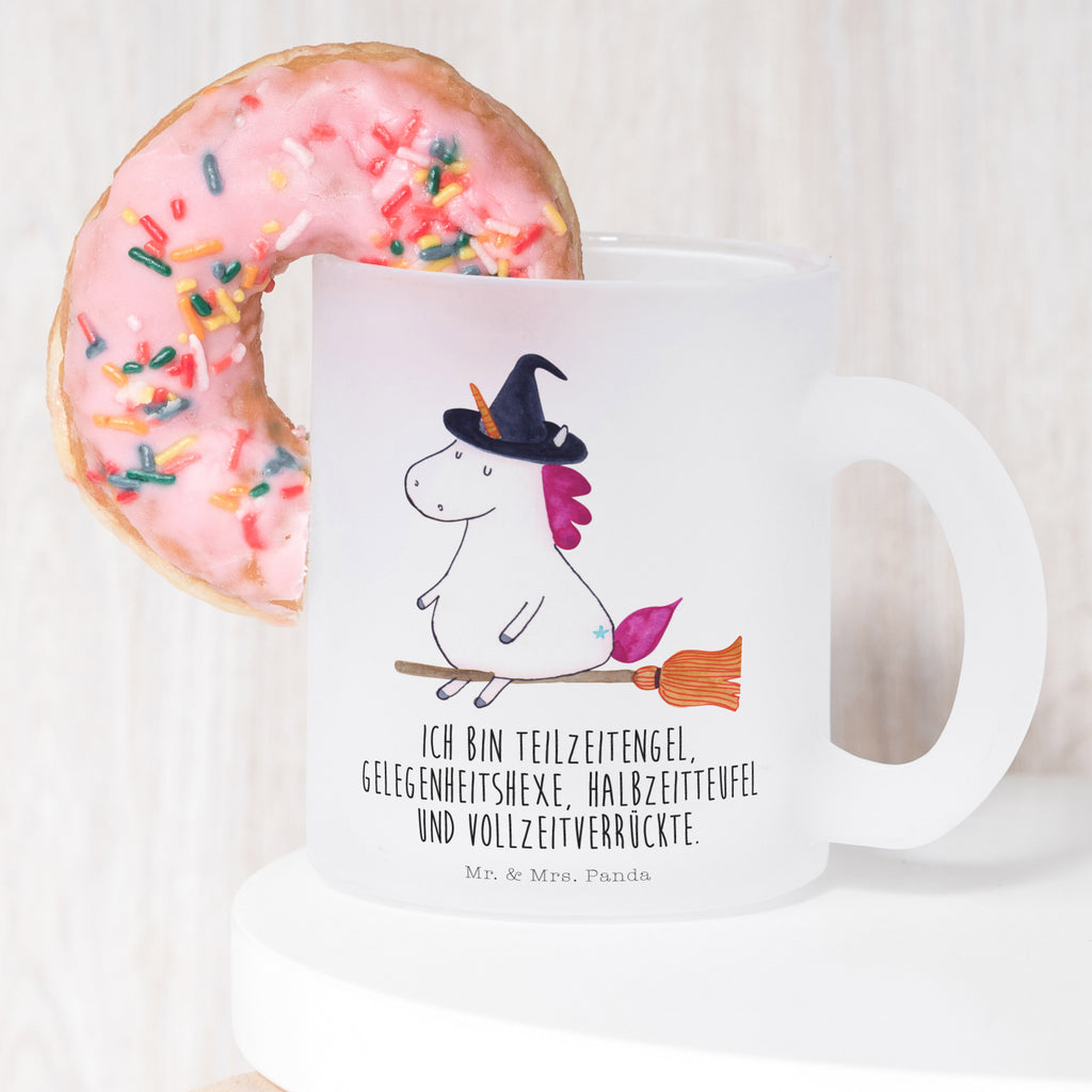 Teetasse Einhorn Hexe Teetasse, Teeglas, Teebecher, Tasse mit Henkel, Tasse, Glas Teetasse, Teetasse aus Glas, Einhorn, Einhörner, Einhorn Deko, Pegasus, Unicorn, Frau, Ehefrau, Hexe, Teufel, Engel, Verrückte, Freundin, Leben, Zicke