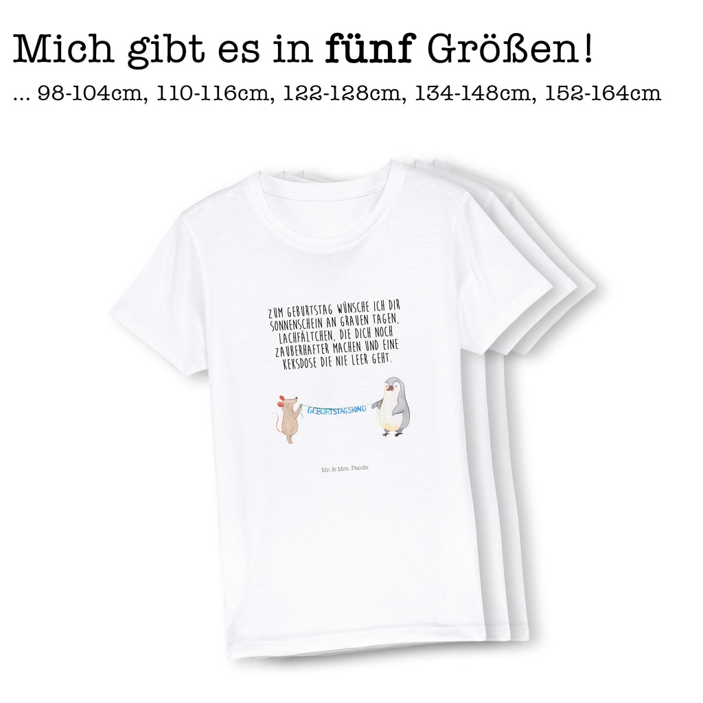 Organic Kinder T-Shirt Maus Pinguin Geburtstag Kinder T-Shirt, Kinder T-Shirt Mädchen, Kinder T-Shirt Jungen, Geburtstag, Geburtstagsgeschenk, Geschenk, Maus, Pinguin, Geburtstage, Happy Birthday, Geburtstagsfeier