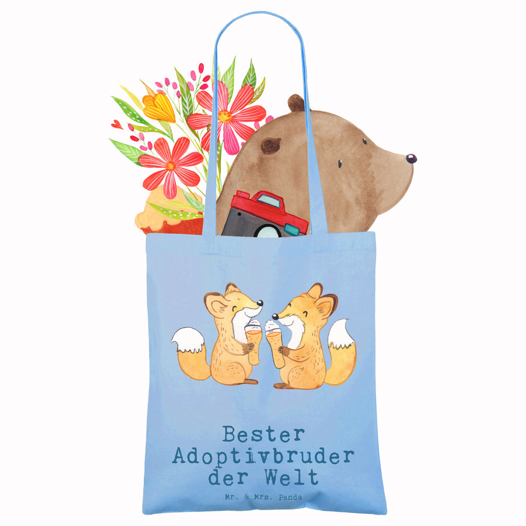 Tragetasche Fuchs Bester Adoptivbruder der Welt Beuteltasche, Beutel, Einkaufstasche, Jutebeutel, Stoffbeutel, Tasche, Shopper, Umhängetasche, Strandtasche, Schultertasche, Stofftasche, Tragetasche, Badetasche, Jutetasche, Einkaufstüte, Laptoptasche, für, Dankeschön, Geschenk, Schenken, Geburtstag, Geburtstagsgeschenk, Geschenkidee, Danke, Bedanken, Mitbringsel, Freude machen, Geschenktipp, Adoptivbruder, adoptiert, Bruder, Brudi, Geschwister, Bruderherz, Schwester, Familie, Kleinigkeit, Brother, Bester, Sohn