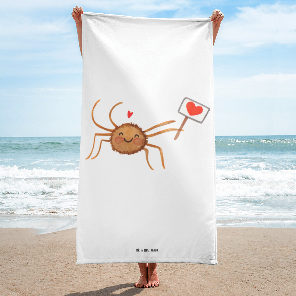 XL Badehandtuch Spinne Agathe Motivation Handtuch, Badetuch, Duschtuch, Strandtuch, Saunatuch, Spinne Agathe, Spinne, Agathe, Videos, Merchandise, Motivation, Glück, Liebe, Vertrauen, Dankeschön