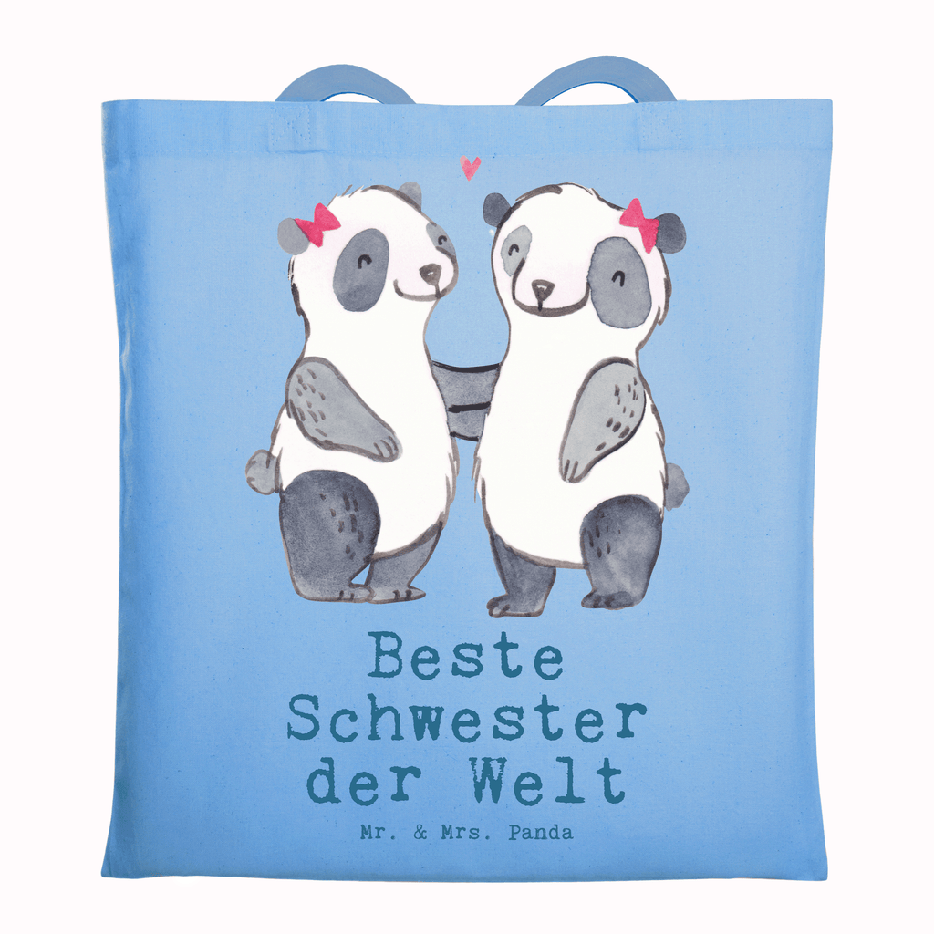 Tragetasche Panda Beste Schwester der Welt Beuteltasche, Beutel, Einkaufstasche, Jutebeutel, Stoffbeutel, Tasche, Shopper, Umhängetasche, Strandtasche, Schultertasche, Stofftasche, Tragetasche, Badetasche, Jutetasche, Einkaufstüte, Laptoptasche, für, Dankeschön, Geschenk, Schenken, Geburtstag, Geburtstagsgeschenk, Geschenkidee, Danke, Bedanken, Mitbringsel, Freude machen, Geschenktipp, Schwestern, Schwester, Geschwister, Schwesterherz, Sister, Familie, Kleinigkeit, Beste, Tochter, Liebe, Kinder