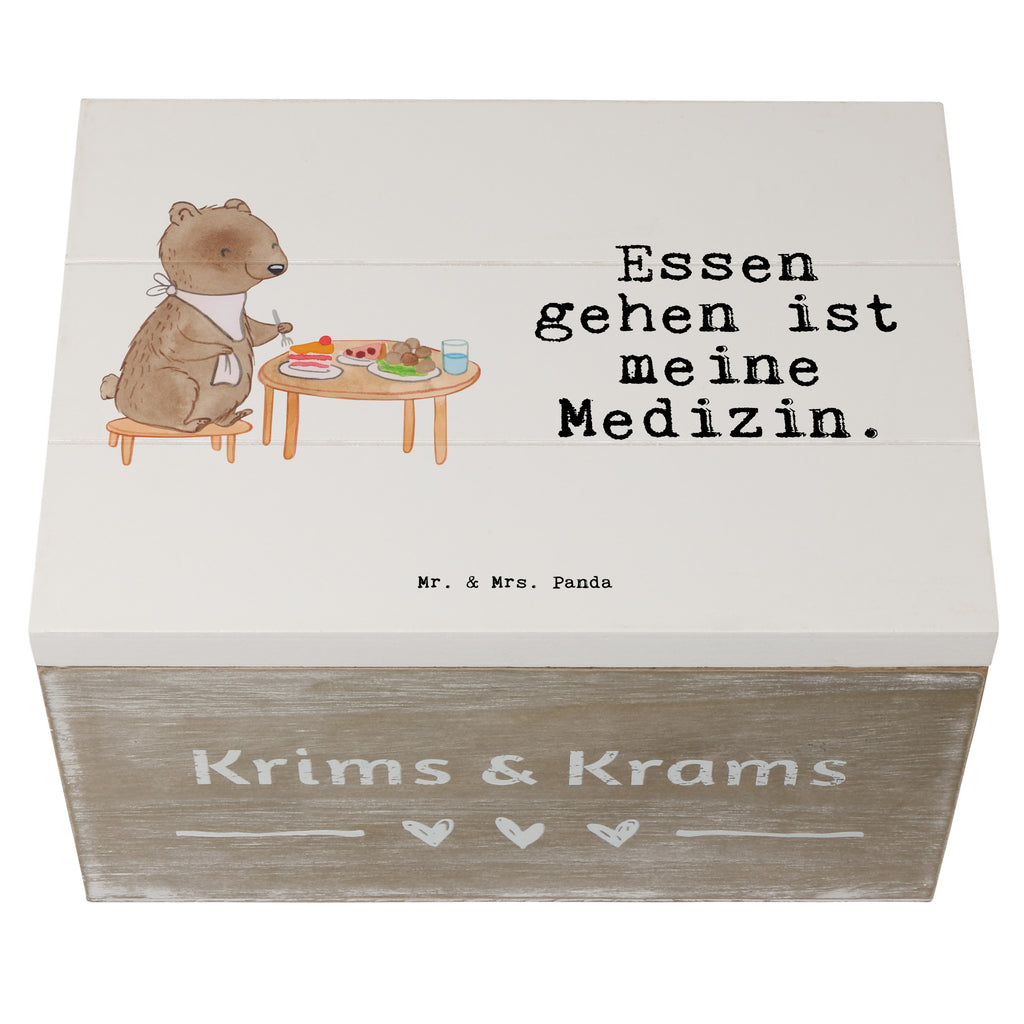 Holzkiste Bär Essen gehen Medizin Holzkiste, Kiste, Schatzkiste, Truhe, Schatulle, XXL, Erinnerungsbox, Erinnerungskiste, Dekokiste, Aufbewahrungsbox, Geschenkbox, Geschenkdose, Geschenk, Sport, Sportart, Hobby, Schenken, Danke, Dankeschön, Auszeichnung, Gewinn, Sportler, Essen gehen, Essen, Restaurant, Restaurantbesuch, Köstlichkeiten